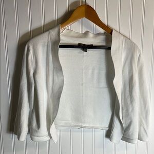 Tommy Bahama White Open-Front Shrug